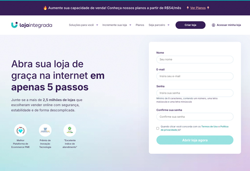 Loja Virtual com a Plataforma Loja Integrada